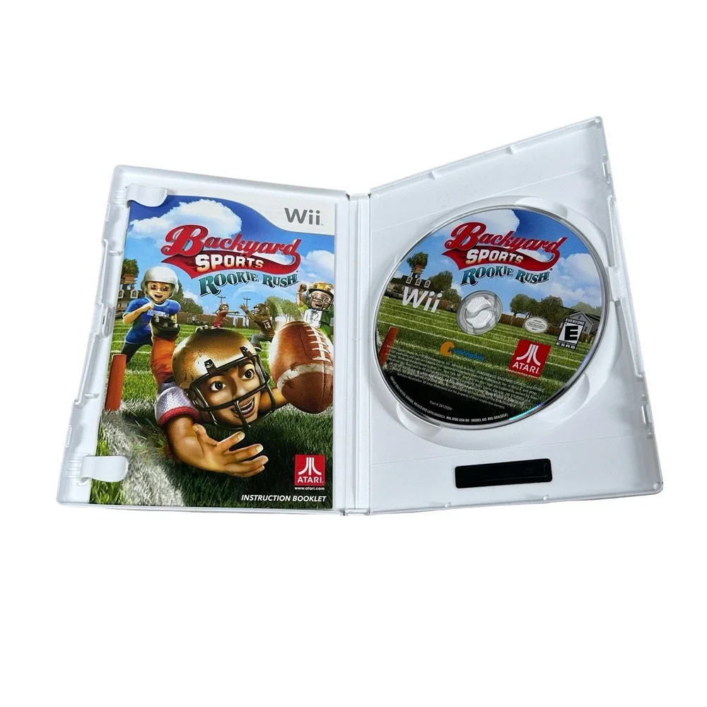 Backyard Sports Rookie Rush Nintendo Wii 2010 Atari Football Game CIB Complete